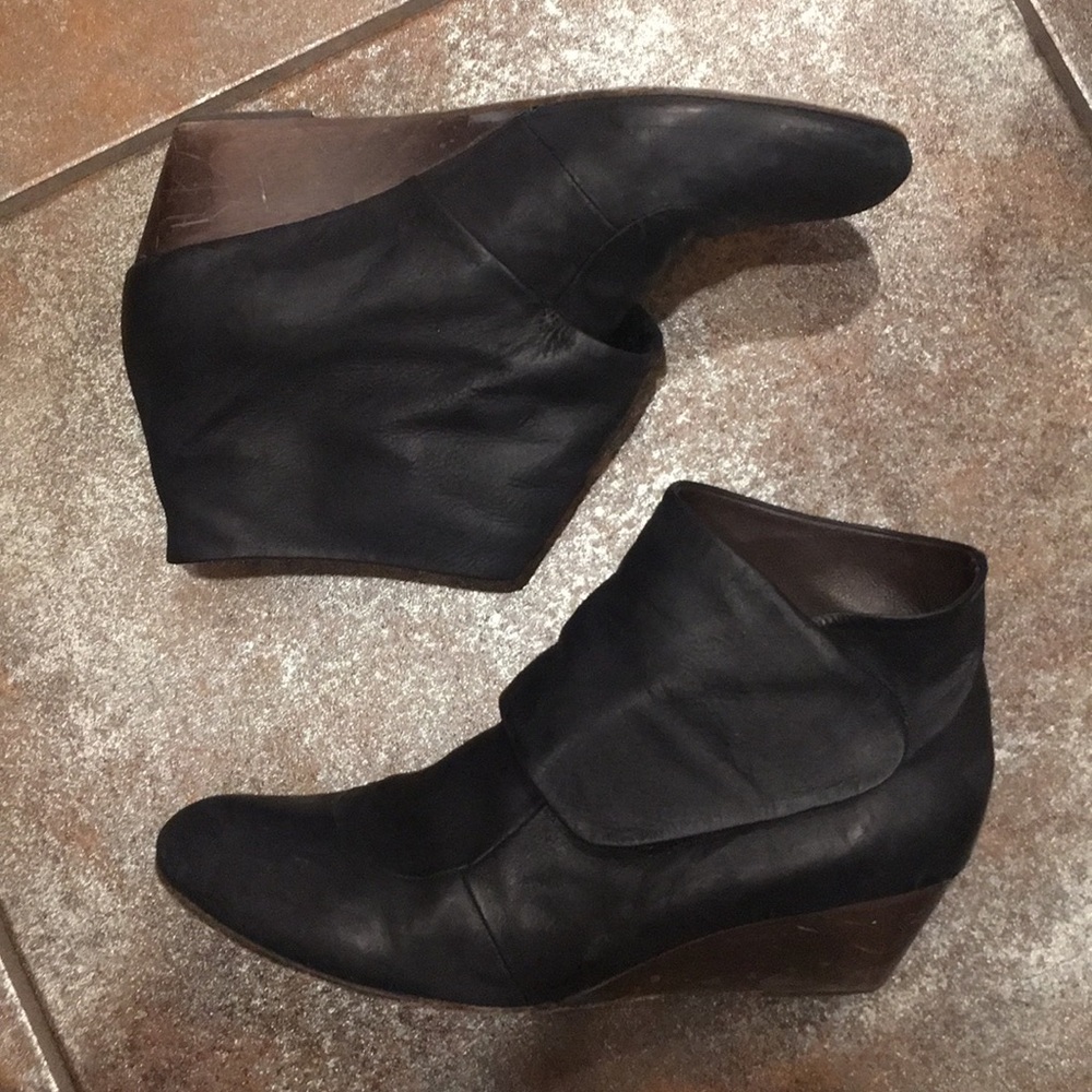 Lightly worn black wedges